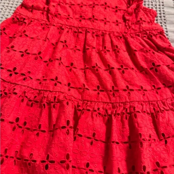 Hanna Andersson Red Eyelet Kids Dress - Picture 6 of 6